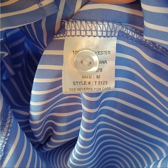 Haute Project Blue Striped Off The Shoulder Top - Picture 9 of 11